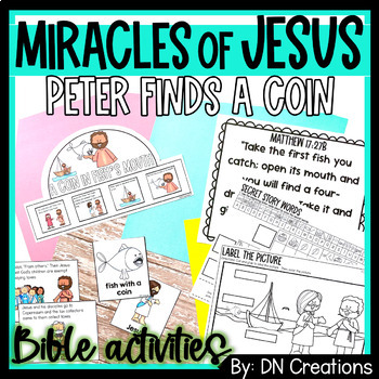 Peter Finds a Coin Bible Activities l Jesus Miracles Bible Lessons