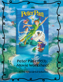 Preview of Peter Pan (1953) Movie Worksheet
