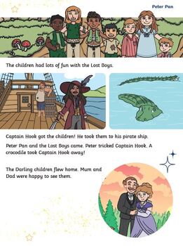 Preview of Peter Pan Differentiated Reading Comprehension Activity