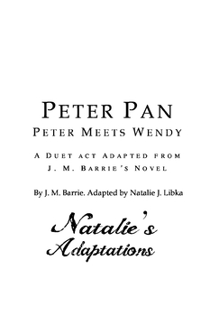 Preview of Peter Pan Duet Act: Peter Meets Wendy