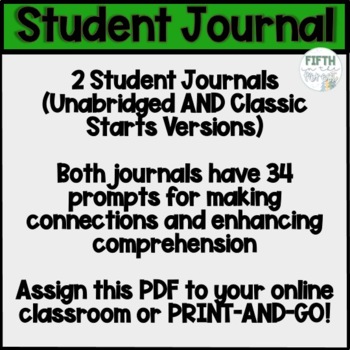 Peter Pan Novel Student Journal by Fifth in the Forest | TpT