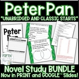 Peter Pan Novel Study BUNDLE for In-Person and Distance Learning