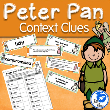 Preview of Peter Pan Vocabulary Context Clues Literacy Center