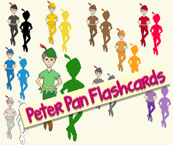 Preview of Peter Pan in different colours - Flashcards, Pairs