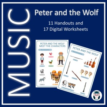 Preview of Peter and the Wolf 11 Handouts and 17 Digital Worksheets