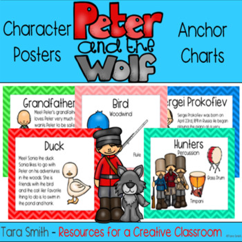 Peter and the Wolf-Anchor Charts/Character Posters | TPT