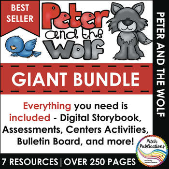 Preview of Peter and the Wolf {BUNDLE} - Digital Storybook, Centers, Assessment, & More!