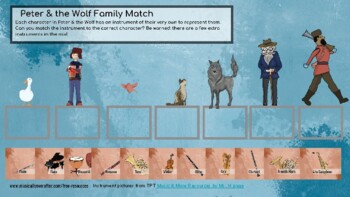 Preview of Peter and the Wolf Instrument Match (Interactive)