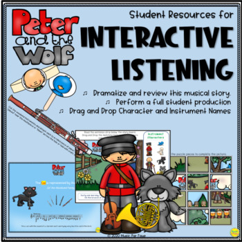 Preview of Peter and the Wolf - Interactive Listening / Role Play (with Easel Audio)