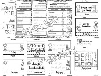 Peter and the Wolf Interactive Worksheets by TrinityMusic | TpT