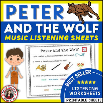 Preview of Peter and the Wolf Listening Worksheets for Elementary Music Lessons