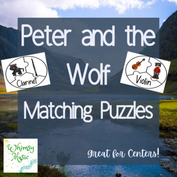 Peter and the Wolf Matching Puzzles Center Activity by Whimsy Music