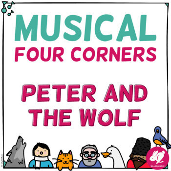 Preview of Peter and the Wolf - Music Four 4 Corners Interactive Game for the Whole Class