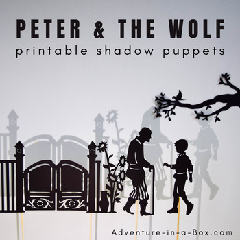 Preview of Peter and the Wolf Printable Shadow Puppets