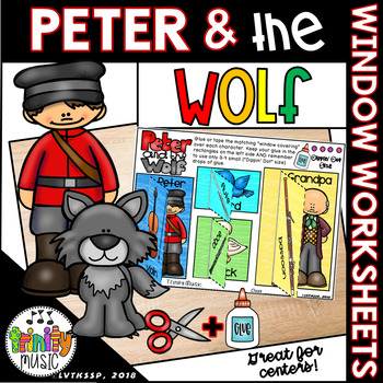 Preview of Peter and the Wolf Window Worksheets