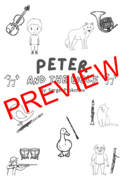 Preview of Peter and the Wolf coloring page