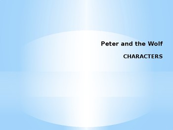 Preview of Peter and the Wolf VISUAL AID