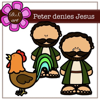 peter denies jesus clipart