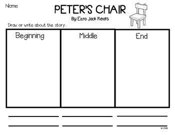 Peter's Chair Printable Story Retell by Ezra Jack Keats