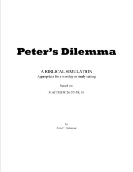 Preview of Peter's Dilemma - a Biblical Simulation