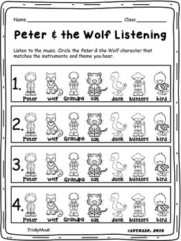 Preview of Peter & the Wolf Listening Quiz