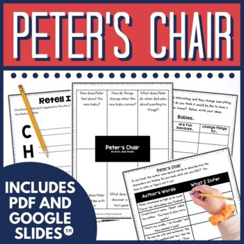 Preview of Peter's Chair by Ezra Jack Keats Activities in Digital and PDF