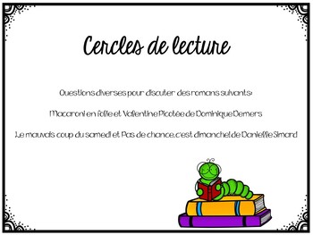 Preview of Petites cartes pour les cercles de lecture