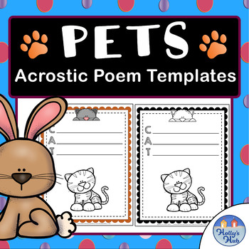Preview of Acrostic Poem Templates Pets