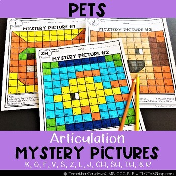 Preview of Pets: Articulation Mystery Pictures