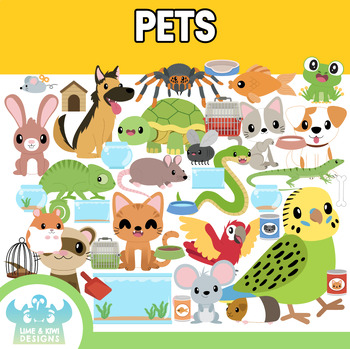 Preview of Pets Clipart (Lime and Kiwi Designs)