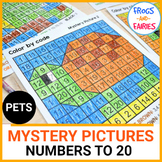 Pets Color by Number Mystery Pictures - Numbers to 20