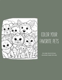 Pets Coloring Pages (67 unique coloring pages with border)