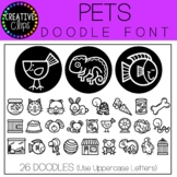 Pets Doodle FONT {Creative Clips Clipart}