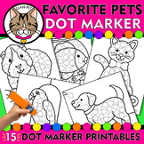 Pets Dot Marker Printable, Pet Do a Dot, Favorite Pets Dot