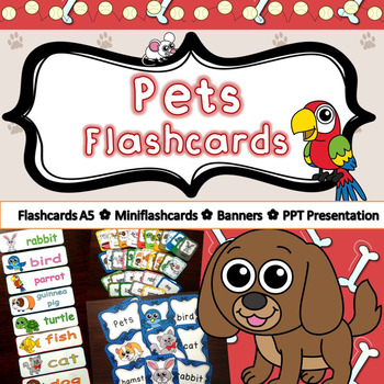 Pets Flashcards *different versions* by Teach Kids English | TPT