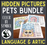 Pets Color by Symbol Hidden Images BUNDLE! Speech Therapy
