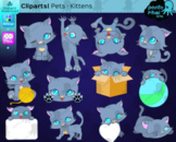 Pets: Kittens clip arts