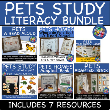 Preview of Pets Study Unit - Literacy Bundle PreK Preschool