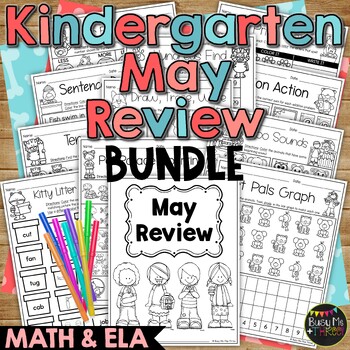 Preview of Pets Math and Literacy Activities Kindergarten No Prep Review BUNDLE