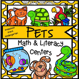 Pets Math and Literacy Centers for Preschool, Pre-K, and Kindergarten