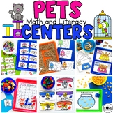 Pets Math and Literacy Centers for Preschool-PreK Animal A