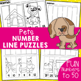 Pets Number Line Puzzles