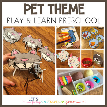 Preview of Pets Preschool Plans and Printables
