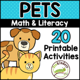 Pets Printable Math & Literacy Activities for Pre-K, Presc