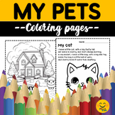 Pets Printables - Reading And Coloring Pages