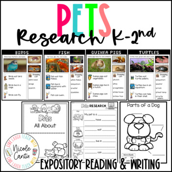 Preview of Pets Research Book Project - Expository Writing for K-2
