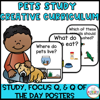 Preview of Pets Study Question Posters Curriculum Creative