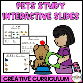 Preview of Pets Study Digital Interactive Slides Curriculum Creative