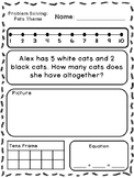Pets Theme Addition & Subtraction Word Problems (Kindergar