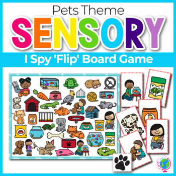 Preview of Pets Theme I Spy 'Flip' Board Game